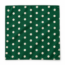 Hunter Green Polka Dot Silk Pocket Square