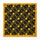 Golden Reverie pocket square — full flat product.