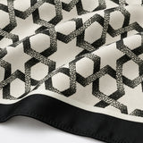 Infinite Geometric Loop pocket square — fabric and design close-up.