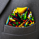 Italian Seamless pocket square — close-up wearing detail.