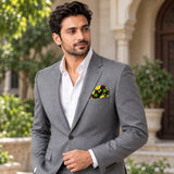 Italian Seamless pocket square — outdoor lifestyle.