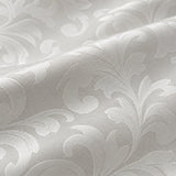 Ivory Scroll Damask Silk Tie — Fabric design and weave close-up