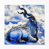Pakistani Markhor pocket square — full flat product.