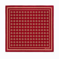 Maroon and Gold Reversible pocket square — full flat product.