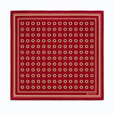 Maroon and Gold Reversible pocket square — full flat product.