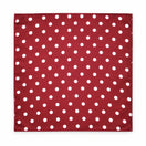 Maroon and White Polka Dots Silk Pocket Square