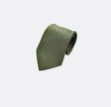 Metallic Green Diagonal Striped Neck Ties - Neckties | Monzoro Pakistan