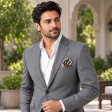 Mexican Floral Loop pocket square — outdoor lifestyle.