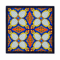 Mexican Talavera pocket square — full flat product.