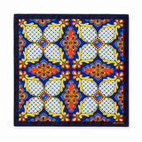 Mexican Talavera pocket square — full flat product.
