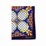 Mexican Talavera pocket square — folded product.