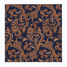 Midnight Copper Paisley Silk Pocket Square