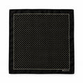 Mini Point Black pocket square — full flat product.