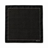 Mini Point Black pocket square — full flat product.
