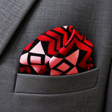 Missoula Museum pocket square — close-up wearing detail.