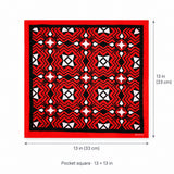 Missoula Museum pocket square — size guide.