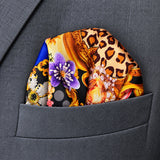 Mixed Pattern pocket square — close-up wearing detail.
