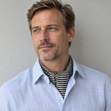 Retro Run Silk Ascot — Shirt-only portrait