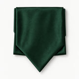 Deep Green Silk Men's Ascot — Compact folded display