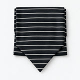 White Cane Crow Silk Ascot — Compact folded display