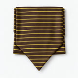 Yellow Cane Hazel Silk Ascot — Compact folded display