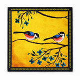 Morning Bird pocket square — full flat product.