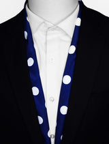 Navy Polka - Silk Men Scarves - Silk Scarves | Monzoro Pakistan