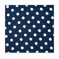 Navy Blue Polka Dots Medium pocket square — full flat product.