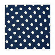 Navy Blue Polka Dots Medium pocket square — full flat product.