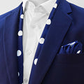 Navy Polka Silk Scarf & Pocket Square Set - Combo Sets | Monzoro Pakistan