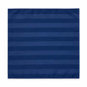 Navy Sateen Stripe Silk Pocket Square — product photograph 9