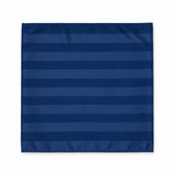 Navy Sateen Stripe Silk Pocket Square — product photograph 10