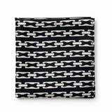 Noir Chain Link Silk Pocket Square