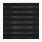 Noir Shadow Striped Silk Pocket Square — Full flat product