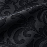 Onyx Damask Scroll Silk Tie — Fabric design and weave close-up