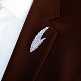 Pair Leaf – Silver Lapel Pins - Lapel Pins | Monzoro Pakistan