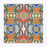Paisley Art Show pocket square — full flat product.