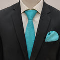 Paisley Sky Blue Tie & Pocket Square Set - Combo Sets | Monzoro Pakistan