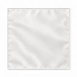 Pearl White Paradigm pocket square — full flat product.