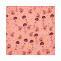 Pink Paisley Petals pocket square — full flat product.