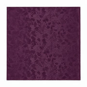 Plum Tropical Bloom Silk Pocket Square — full flat product.