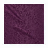 Plum Tropical Bloom Silk Pocket Square — unfolded studio detail.