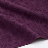 Plum Tropical Bloom Silk Pocket Square — fabric and design close-up.