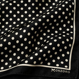Point Black pocket square — fabric and design close-up.