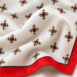 Red Potion pocket square — fabric and design close-up.