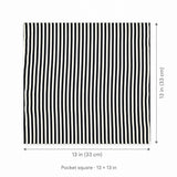 Retro Run pocket square — size guide.