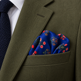 Royal Persian Floral Silk Pocket Square