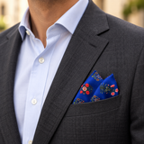 Royal Persian Floral Silk Pocket Square
