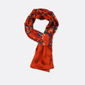 Rust Paisley and Floral - Silk Men Scarves - Silk Scarves | Monzoro Pakistan