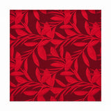 Scarlet Laurel Leaf Silk Pocket Square — full flat product.